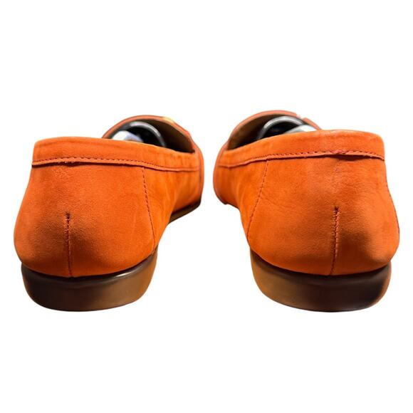 AEROSOLES Stitch'N Turn 11W Burnt Orange Suede Loafers Tassel Casual Comfort - Picture 4 of 12